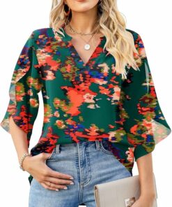 Green Painting Trendy Office Top ZO93