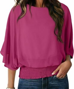 Pink Poncho Batwing Top ZO95