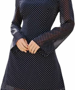 Polka Dots Mesh Cocktail Dress ZO82