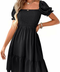 Women's Square Neck Dress ZO67