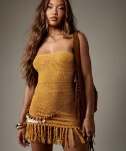 Bohemian Crochet Mini Dress ZO137